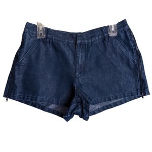 Vintage Y2K Tommy Hilfiger Jean Shorts Blue Side Zippers Pockets Size 11